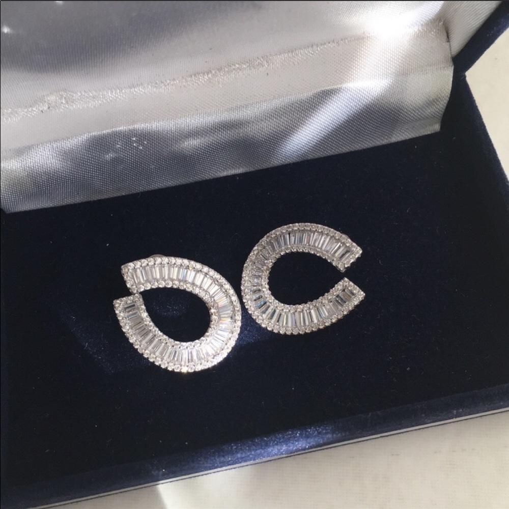 Earrings Platinum plated AAA cubic zirconium